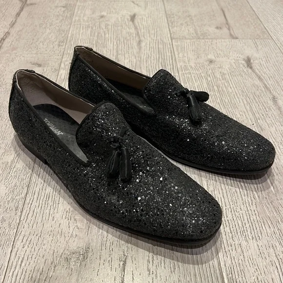 Topman | Shoes | Topman Black Shiny Tassel Loafers Dress  display picture 2